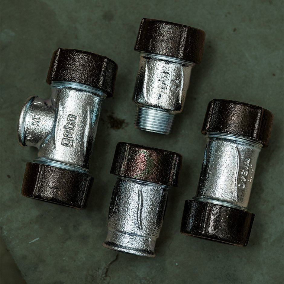 Raccord à compression - Té compression 3 côtés - Tubes acier et PE