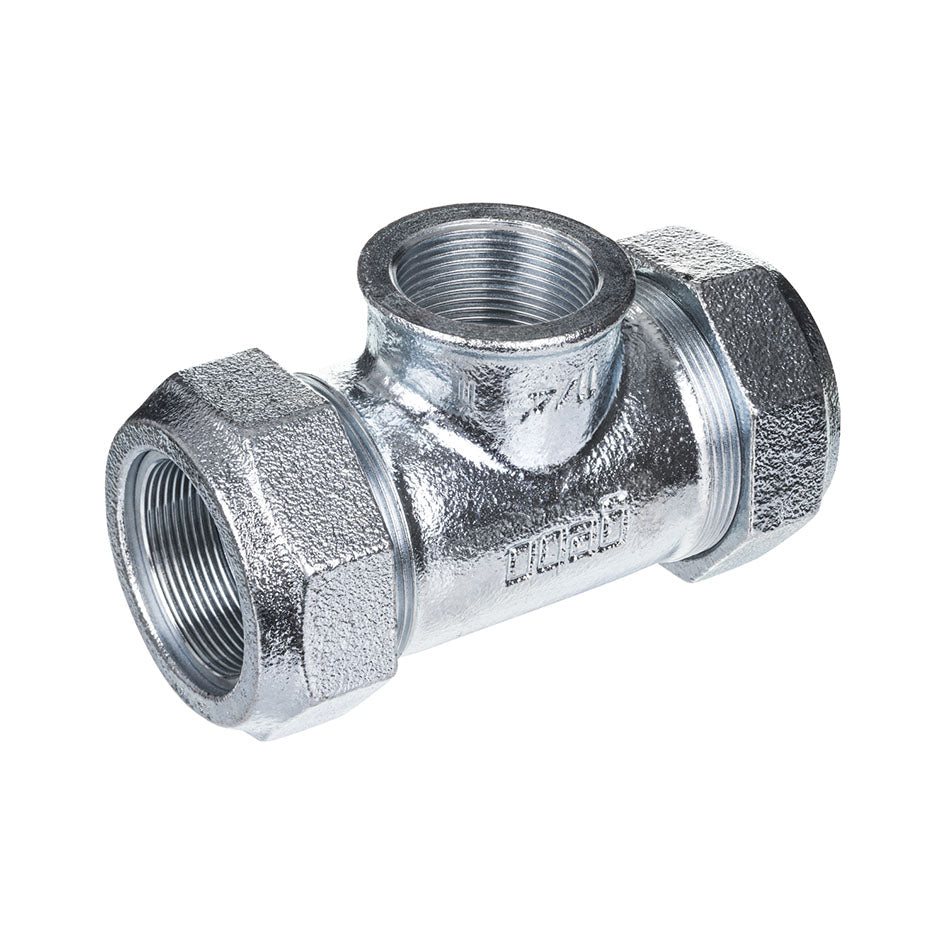 Raccord à compression de la marque Gebo (Gamme Gebo Original) Té piquage femelle pour tubes en acier