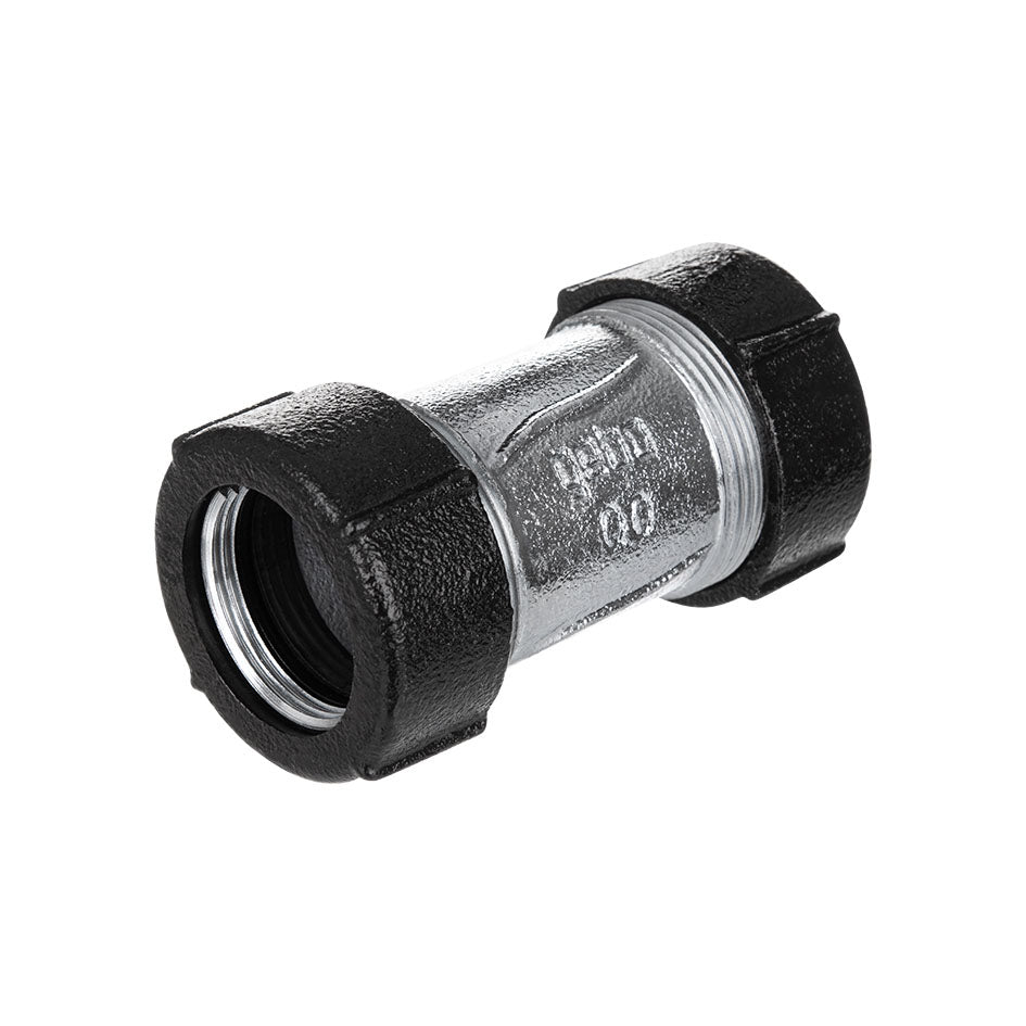 Raccord à compression de la marque Gebo (Gamme Gebo Quick) manchon droit pour tubes en acier et PE