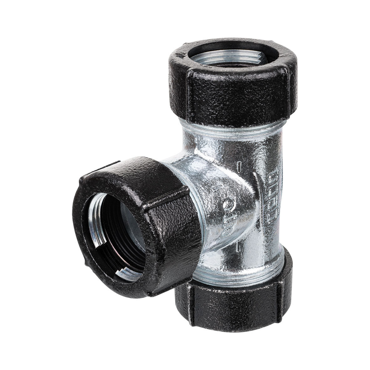 Raccord à compression de la marque Gebo (Gamme Gebo Quick) Té compression 3 côtés pour tubes en acier et PE