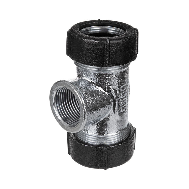 Raccord à compression de la marque Gebo (Gamme Gebo Quick) Té piquage femelle pour tubes en acier et PE