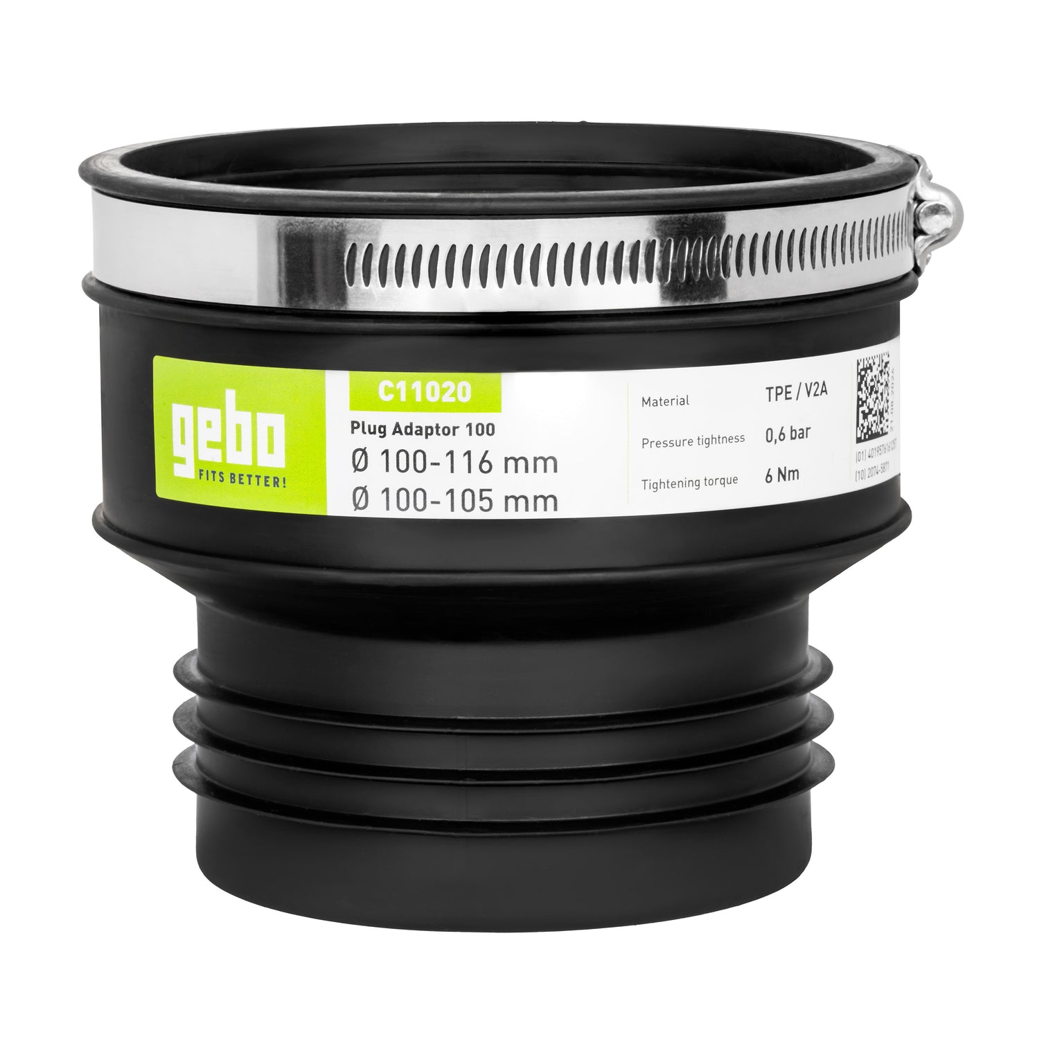 Raccord adaptateur Gebo Flex pour eaux usées