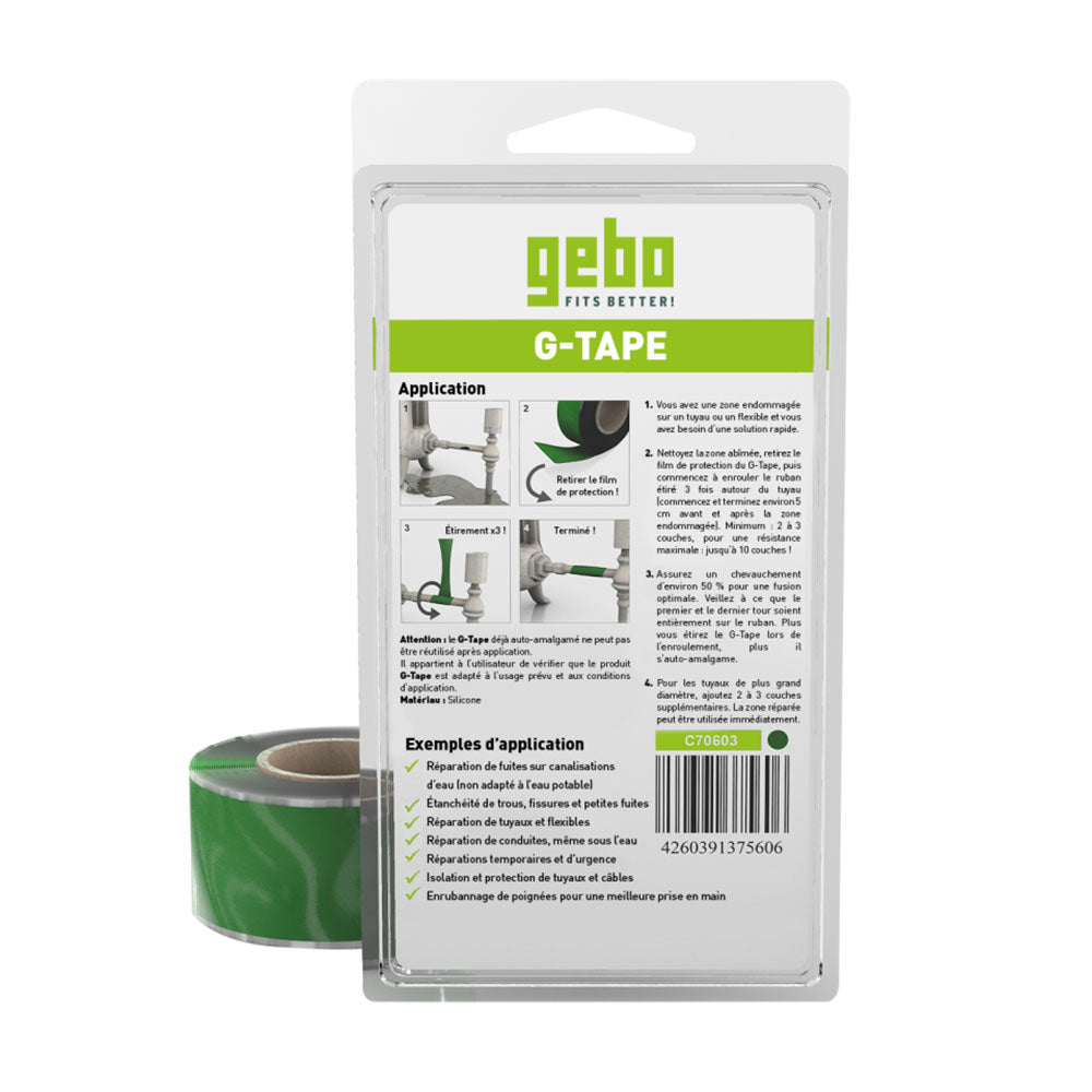 Ruban de réparation flexible auto-amalgamant G-TAPE