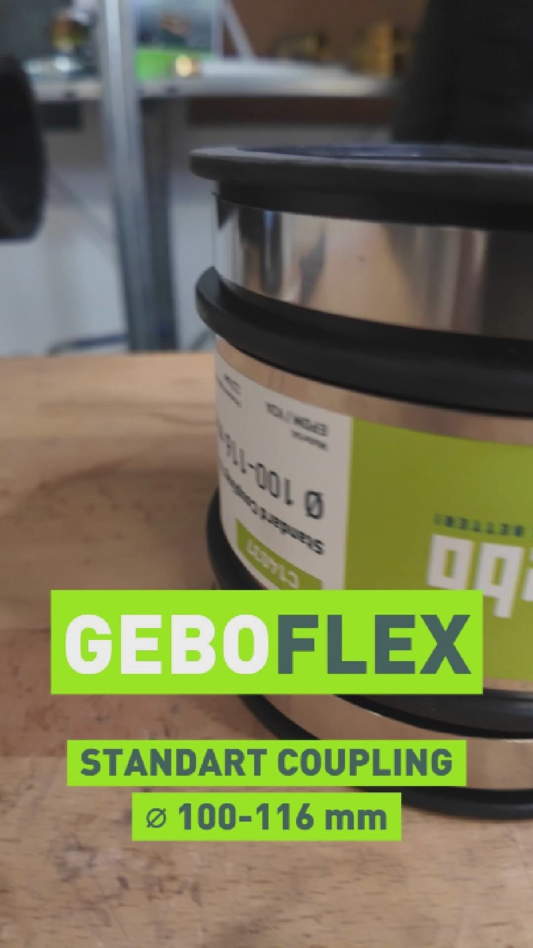 Raccord standard droit renforcé Gebo Flex pour eaux usées